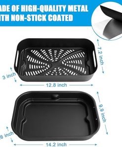 Grill Cooking Pot & Combo Crisper Basket & Outdoor Grill Cart Pizza Oven Tablefor Ninja Foodi FG551/DG551 Smart XL Indoor Grill Accessories 2