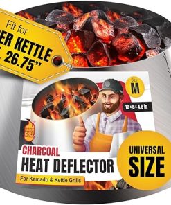 Stainless Steel BBQ Whirlpool for Weber Kettle 22 26.75-12 Inches Base - 8 Inches Top - 4.9 In High - Slow and Sear Grill Accessories - Weber Kettle Accessories - Universal Size