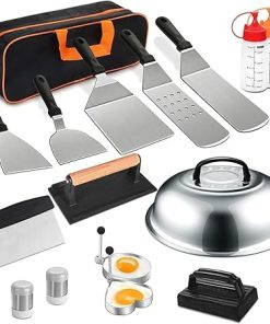 Barbecue Tool Sets Stainless Steel Barbecue Tool Set of 16 Outdoor BBQ Iron Plate Barbecue Shovel Barbecue Set for Barbecue