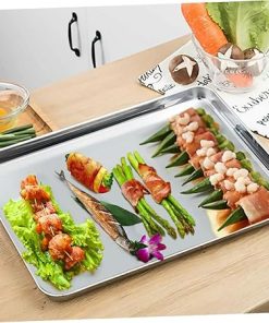 VANZACK Stainless Steel BBQ Grill Pan Kit Non-Stick Plate Set Outdoor Grilling Accessories for Family 2
