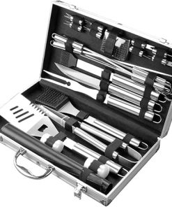 28PCS BBQ Tools Set Grill Accessories for Outdoor Grill Utensils Stainless Steel Grilling Tools Set, Barbecue Accessories Kit Ideal Grilling s for Men Dad