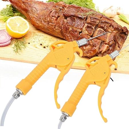 CNCEST Electric Meat Injector Marinade Meat Injector Pump Automatic Meat Saline Syringe Pump Meat Injector Gun Processor Food Cooking Tool (Double Gun) CNCEST Electric Meat Injector Marinade Meat Injector Pump Automatic Meat Saline Syringe Pump Meat Injector Gun Processor Food Cooking Tool (Double Gun)
