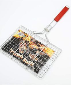Barbecue Grilling Basket,Outdoor Barbecue Clip Net Splint Bold Large Grilled Fish Clip Grillgrill Grilled Grill Net Barbecue Tool 2