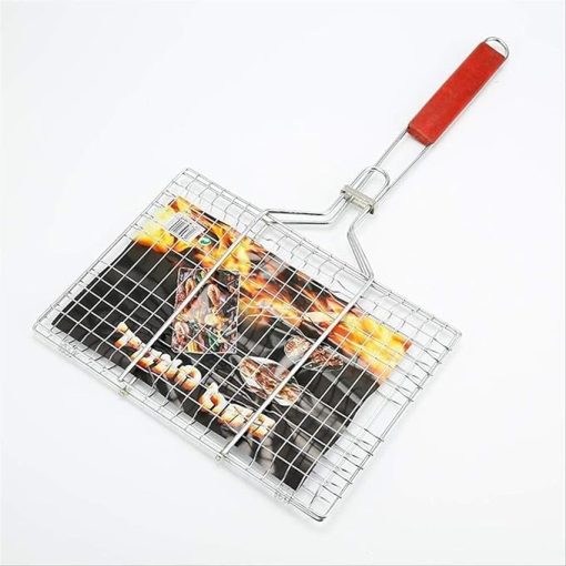 Barbecue Grilling Basket,Outdoor Barbecue Clip Net Splint Bold Large Grilled Fish Clip Grillgrill Grilled Grill Net Barbecue Tool - Image 2