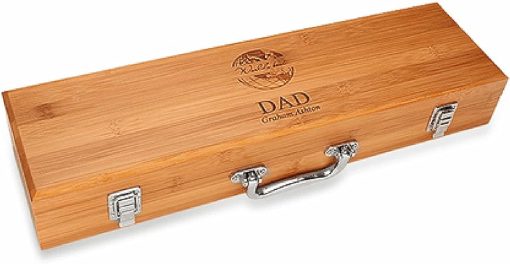 Executive Gift Shoppe | World's Best Dad Personalized Bamboo Barbecue Utensils