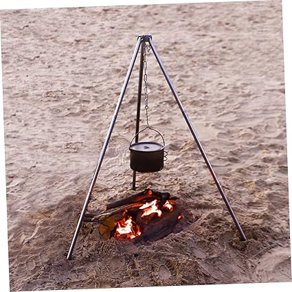 Bonfire Accessories Camping Tripod Grill Cookware Rack Portable Cooking 2 Bonfire Accessories Camping Tripod Grill Cookware Rack Portable Cooking - Image 2