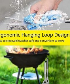 13 PCS BBQ Grill Tools Set,Complete Grilling Accessories in Portable Bag,Stainless Steel Barbecue Accessory Kit with Meat Injector,for Men Women Camping Backyard Barbecue 2