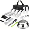 Barbecue Tool Sets 15-Piece Flat Top Grill Tool Set Stainless Steel Accessory Set for Outdoor Grilling for Barbecue