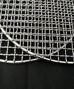 1pc Barbecue Net Stainless Steel Round Metal Filter BBQ Grate Grid Camping Picnic Kitchen Accessories Food Rack BBQ Net 13-40.5cm (Size : 38cm) 2