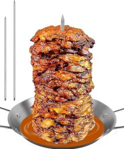 Round Base Vertical Skewers Set 3 Stainless Steel Spikes for Outdoor Grilling Even Cooking Heat Retention 2