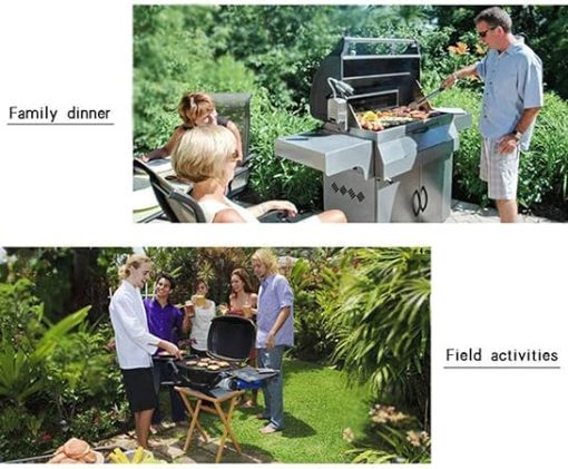BBQ Grill Accessories Set for Men Women, 10PCS Grilling Utensils Tools Set, Stainless Steel BBQ Tools with Storage Bag, BBQ Grill Accessories Set for Camping, Kitchen - Image 2