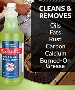 Griddle-Whiz 3pcs Cleaning Combo Kit, Grill Liquid Cleaner with Griddle Scraper & Scrubber Pad for Flat Top Grills & Blackstone Accesories, by FryOilSaver Co. 2