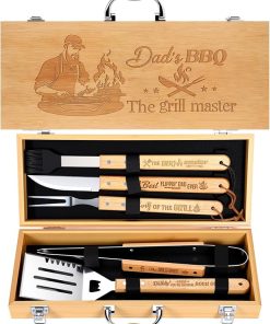 Grill Gifts for Dad, Fathers Day BBQ Gifts, Grilling Tools Accessories Kit Set for Papa Step Dad Grandpa Father's Day Christmas Birthday Daddy Barbecue Presents from Son Daughter