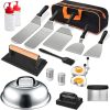 6Pcs BBQ Grill Accessories Tools Set, Heavy Duty Stainless Steel Grilling Tools,with Portable Bag, Forks, Brushes, Clips,Thermometer for Backyard Barbecue, Camping, Gifts for Men Women 4
