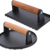 Multi-Function Meat Press BBQ Accessories Cast Iron Pressing Plate Steak Tools Kitchen Utensils