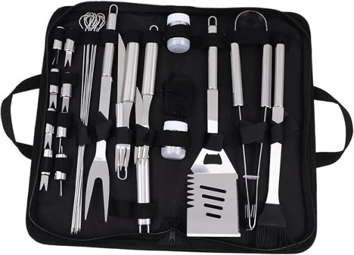BESPORTBLE Tools Kit 1set Grill Utensils for Men Stainless Steel Tools Set for Outdoor Camping Compact Design for Easy Storage