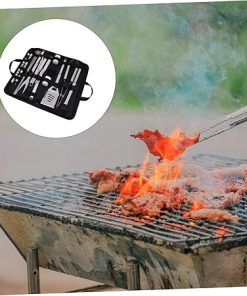 Balacoo Outdoor Grill Accessories for Men 6pc Stainless Steel Kit Complete Grilling Set Fork Tongs Spatula Brush 2