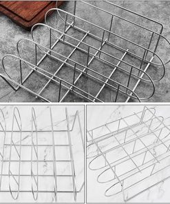 Rib Racks Barbecue Grill Tool Portable Stainless Steel Bbq Rack for Safe and Use 2