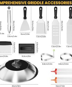 Griddle Accessories Kit, Flat Top Grill Accessories Set for Blackstone and Camp Chef, Grill Spatula Set 2