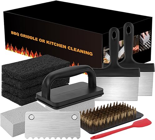 Cleaning Tool Kit | Griddle Cleaning Pads for Barbecue | Griddle Stone Cleaning Kit | Grilling Heavy-Duty Accessories | Multi-Use Cooking Utensils for Camping, Picnic, Beach Cleaning Tool Kit | Griddle Cleaning Pads for Barbecue | Griddle Stone Cleaning Kit | Grilling Heavy-Duty Accessories | Multi-Use Cooking Utensils for Camping, Picnic, Beach