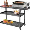 Side Shelf and Grill Caddy for Blackstone 17″ & 22″ Griddle Stand, Accessories With Tool Hooks, Paper Towel Holder and Spatula Holder for Blackstone 5013 Stand 4