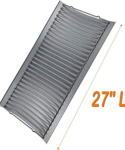MixRBBQ 27 inch Ash pan for Chargriller 1224 1324 2121 2222 2727 2828 2929 Charcoal Grill, Fire Grate Replacement Part with 2pcs Fire Grate Hanger, Porcelain-coated Steel 27″ Drip Pan 2