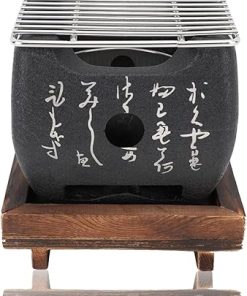 Japanese Style Barbecue Grill, Barbecue Stove Portable Food Charcoal Stove Square BBQ Plate Household Barbecue Tools Accessories(5.3x5.9in)