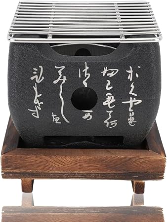 Japanese Style Barbecue Grill, Barbecue Stove Portable Food Charcoal Stove Square BBQ Plate Household Barbecue Tools Accessories(5.3×5.9in) Japanese Style Barbecue Grill, Barbecue Stove Portable Food Charcoal Stove Square BBQ Plate Household Barbecue Tools Accessories(5.3x5.9in)