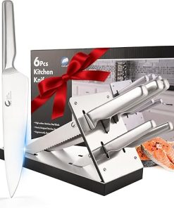 6-Piece Block Knife Set & 4-Piece BBQ Tools Set with Carrying Case 2