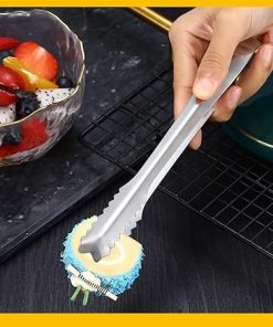 Cooking Tongs Kitchen Tools Stainless Steel Clips for BBQ Party Bar Grill Clips Bread Food Ice Clips Cooking Accessories Tongs(6 inches) 2