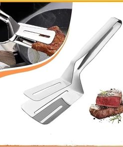 Bbq tongs, BBQ 304 Stainless Steel Frying Shovel Clip Multifunctional Steak Bbq Tongs Pancake Fried Pizza Steak Fish Spatula Bread Kitchen Tool Accessories 2