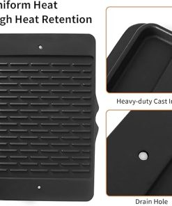 7598 Griddle for Weber Spirit 300 Spirit 2 300 E-310 E-315 E-320 E-330 S-310 S-315 Reversible Cast Iron Griddle for Weber Genesis Silver Gold B C 2