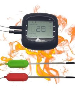 BBQ Dragon Wireless BBQ Thermometer – Bluetooth Thermometer for Smoker & Grill – 6-Channel Bluetooth Meat Probe with 2 Probes – Smart Grill Thermometer Wireless for Outdoor Grilling & Cooking