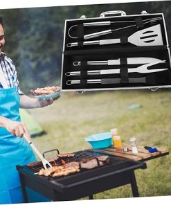 HANABASS Stainless Steel Grill Tool Set BBQ Utensil Kit Outdoor Grill Accessories 2