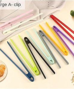 BBQ Tongs, BBQ Food Toast Tongs Trivet Tongs for Kitchen Tongs Non-Slip Cooking Clip Clamp BBQ Salad Tools Grill Kitchen Accessories(Navy Blue) 2