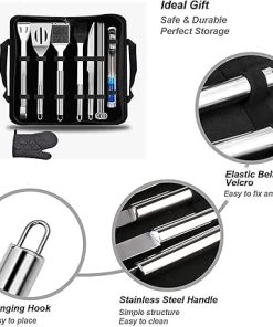 Grilling Accessories, Accessories,Grill Utensils Set, 10PCS Stainless Steel Grilling Set,Outdoor Barbecue 2
