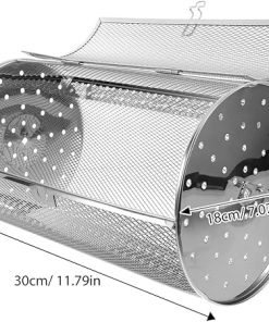 Stainless Steel Rotisserie Basket for Air Fryer and Oven Rotating Design for Even Cooking Versatile Grill Tool for Nuts Meat and Vegetables for Home and Restaurant Use 2