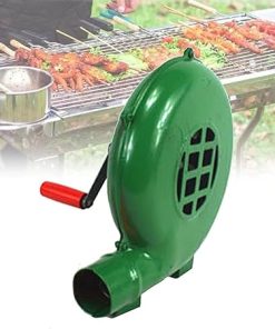Hand Crank Blacksmith Forge Blower - Iron Gear Popcorn Fan Manual Fan, Portable Coal Lighter, BBQ Blower, Metal Fan Blade, With Hand Crank Tool, For Camping/Outdoor Barbecue Accessories ( Color : 200W