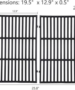 GasSaf 17.5 inch Flavorizer Bars and 19.5 inch Grill Grates Replacement for Weber 7620 7524, Genesis 300 Series E310 E320 E330 S310 S320 S330 Gas Grills with Front Control Knob (2011-2016) 2