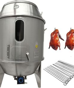 LP Gas Duck Roaster Grill Stainless Steel Roast Duck Chicken Oven 31.5x53inches 2800PA Roast Turkey Cooker with Hooks for Chicken Pig Turkey Lamb BBQ