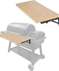 34x12 Wood Folding Grill Shelf Accessory - Compatible with Traeger Grill Ironwood, Ironwood XL, Timberline, & Timberline XL Models with PAL Pop and Lock Accessories Mount