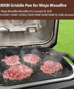 Griddle Pan with Grill Roast Stand for Ninja Woodfire OG800 OG900 Series, XSKGRIDLXL Flat Top Griddle Plate and XSKRSTRKXL Grill Smoke Rack for Ninja OG951 OG901 OG850 Replacement Parts 2