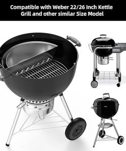 Charkettle Stainless Steel Charcoal Basket with Welded-in Water Reservoir, Compatible with Weber 22-inch Kettle Grill and Other Similar Charcoal Grills 2