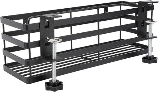 sturdy Iron Griddle Caddy, Portable Outdoor Barbecue Grill Organizer, Magnetic Tool Holder with Knife and Paper Towel Rack, Space Saving Design for 28 36in Pans - Image 2