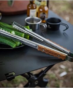 BBQ Tongs, BBQ Outdoor Camping Kitchenware Cookware Serving Tongs Barbecue Clip Clamps BBQ Food Tongs Stainless Steel BBQ Food Clip Clamps Accessories 2