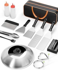 Griddle Accessories Kit, Flat Top Grill Accessories Set for Blackstone and Camp Chef, Grill Spatula Set