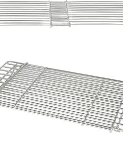 CANDANA Griddle Warming Rack for Blackstone 17 22 28 36 Inch Adjustable Upper Grid Shelf for Weber Pit Boss Nexgrill Charbroil and Most Tabletop Flat Top Grill Parts BBQ Accessories - Pack of 2