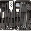 ROMANTICIST 23pc Must-Have BBQ Grill Accessories Set Bundle with 30PCS Flat Top Grill Tools Set for Outdoor Grilling, Teppanyaki – Heavy Duty Griddle Spatula Scraper Burger Press – Ideal Grill Set 4