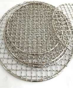 Baking Supplies, Grids Grates Stainless Steel Round BBQ net Grill Mesh Roast Nets Bacon Grill Tool Iron Nets Barbecue Accessories Non-Stick BBQ Mat Grid(15cm) 2