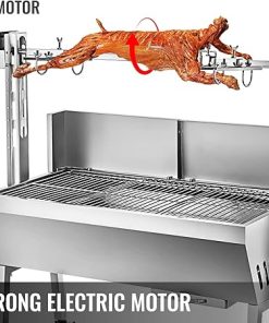 Electric Tripod Rotisserie, Large Grill Rotisserie Spit Roaster, with 985 * 400mm Cooking Surface, Height Adjustable, for Roast Hog Lamb Outdoor Picnic 2